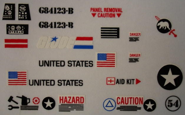 GI Joe General Sticker Decal Sheet 