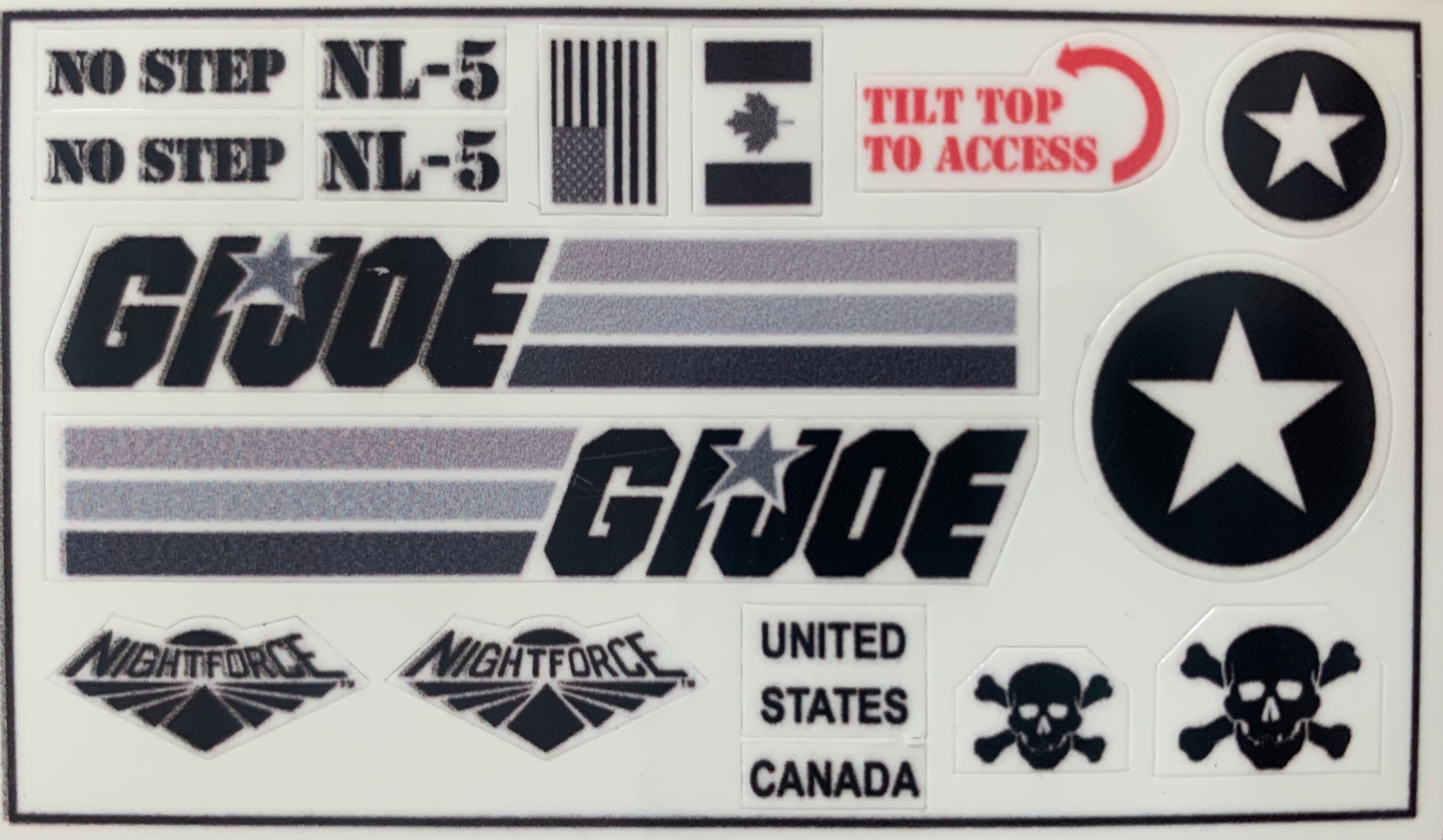 GI Joe Slugger Sticker Decal Sheet 